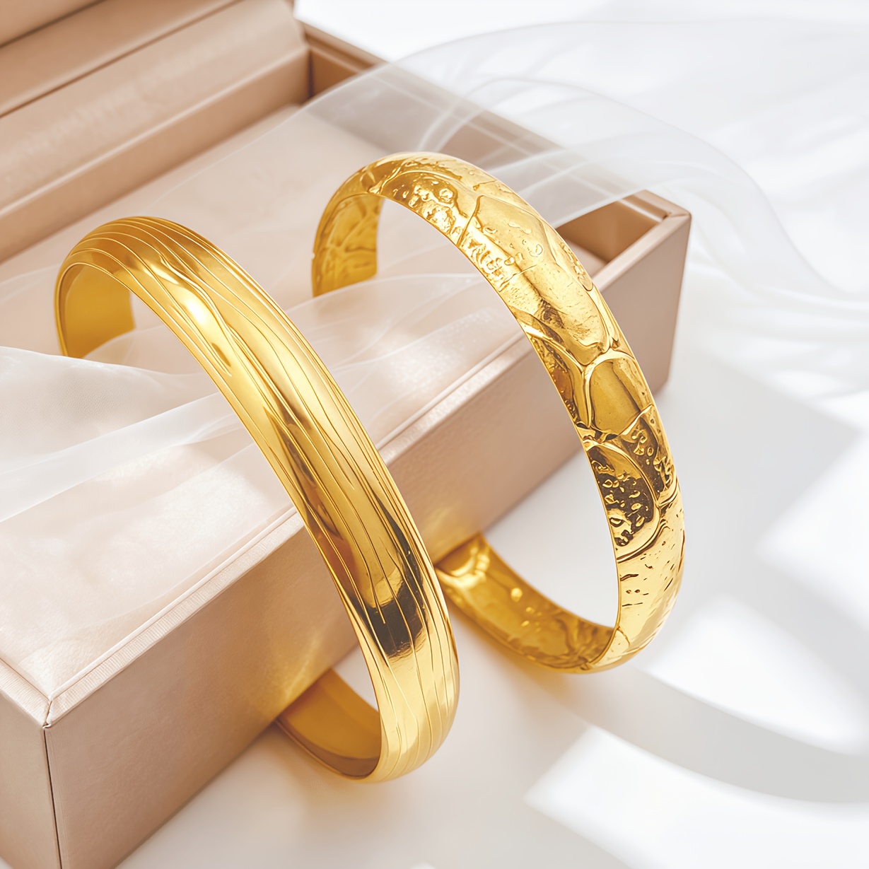 304 Stainless Steel Open Bangle, Anti-Fading & Anti-Allergic